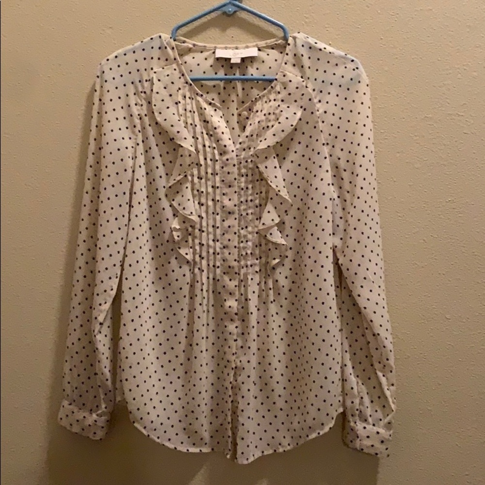 Button down blouse with star pattern